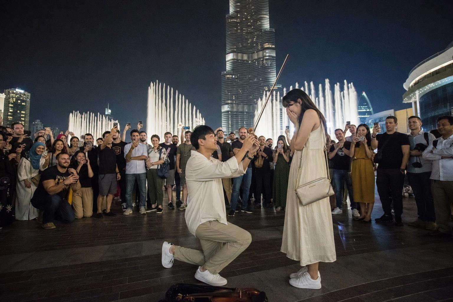 Fountain Square Romance - Public proposals package in Dubai