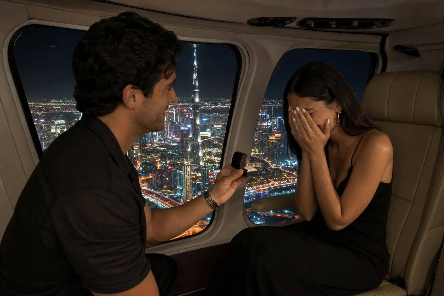 Helicopter to the Ring - Adventurous proposals package in Dubai