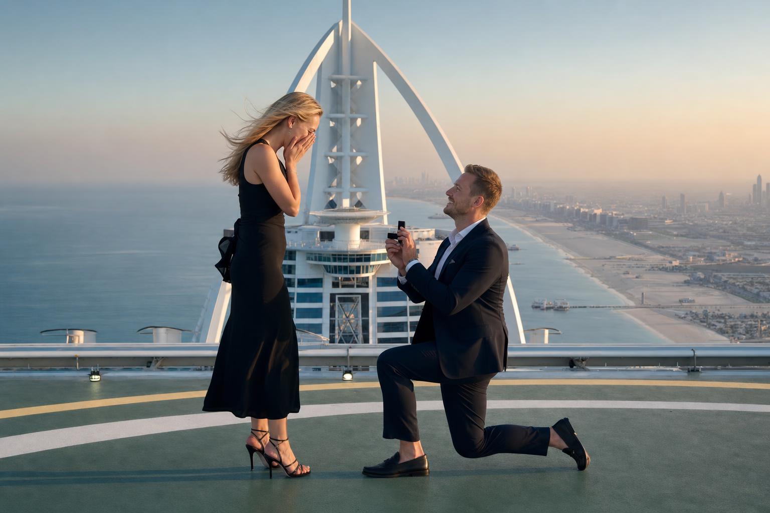 Burj Al Arab Proposals: The World's Most Iconic Hotel Setting