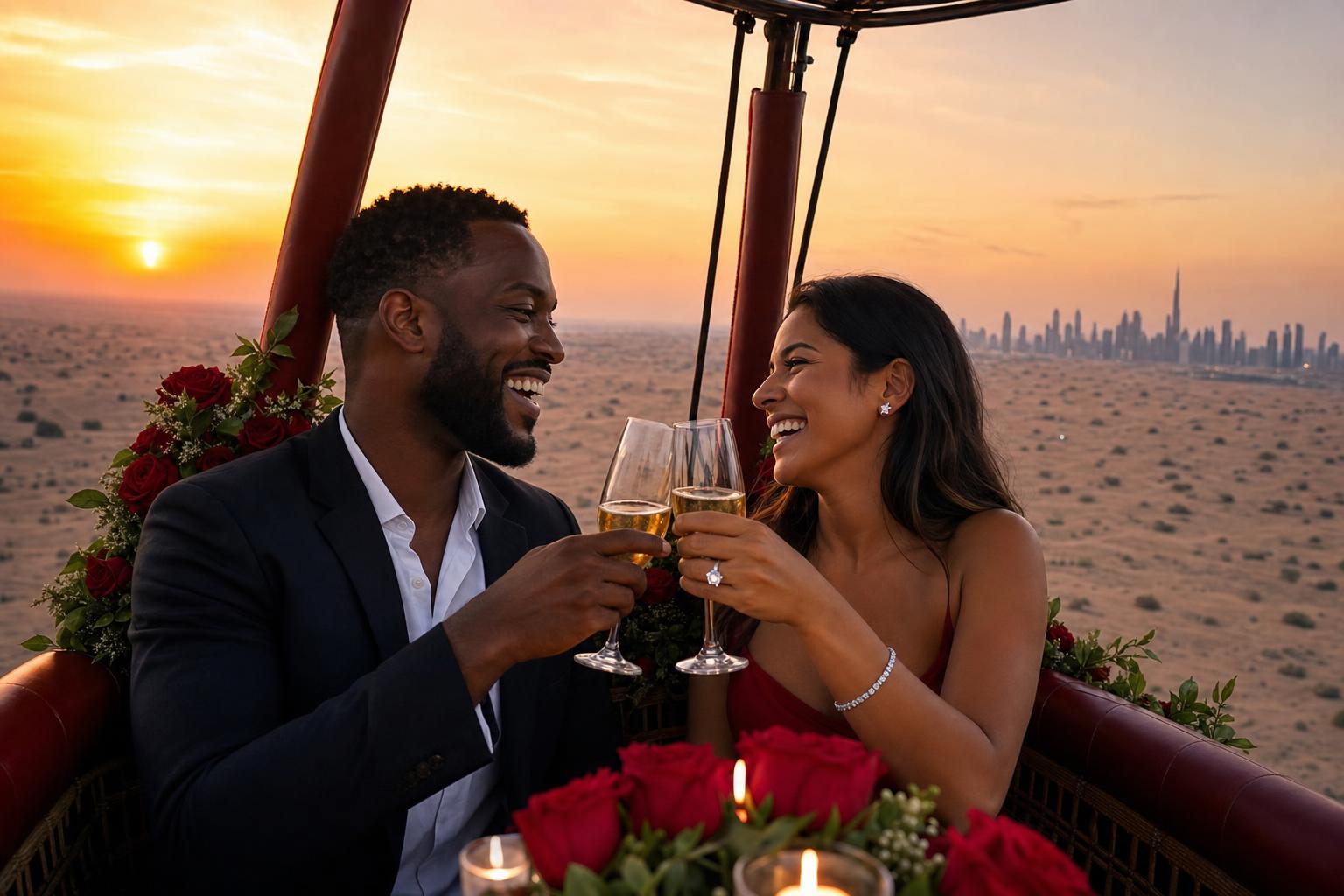 Sky-High Declaration - Hot air balloon proposals package in Dubai