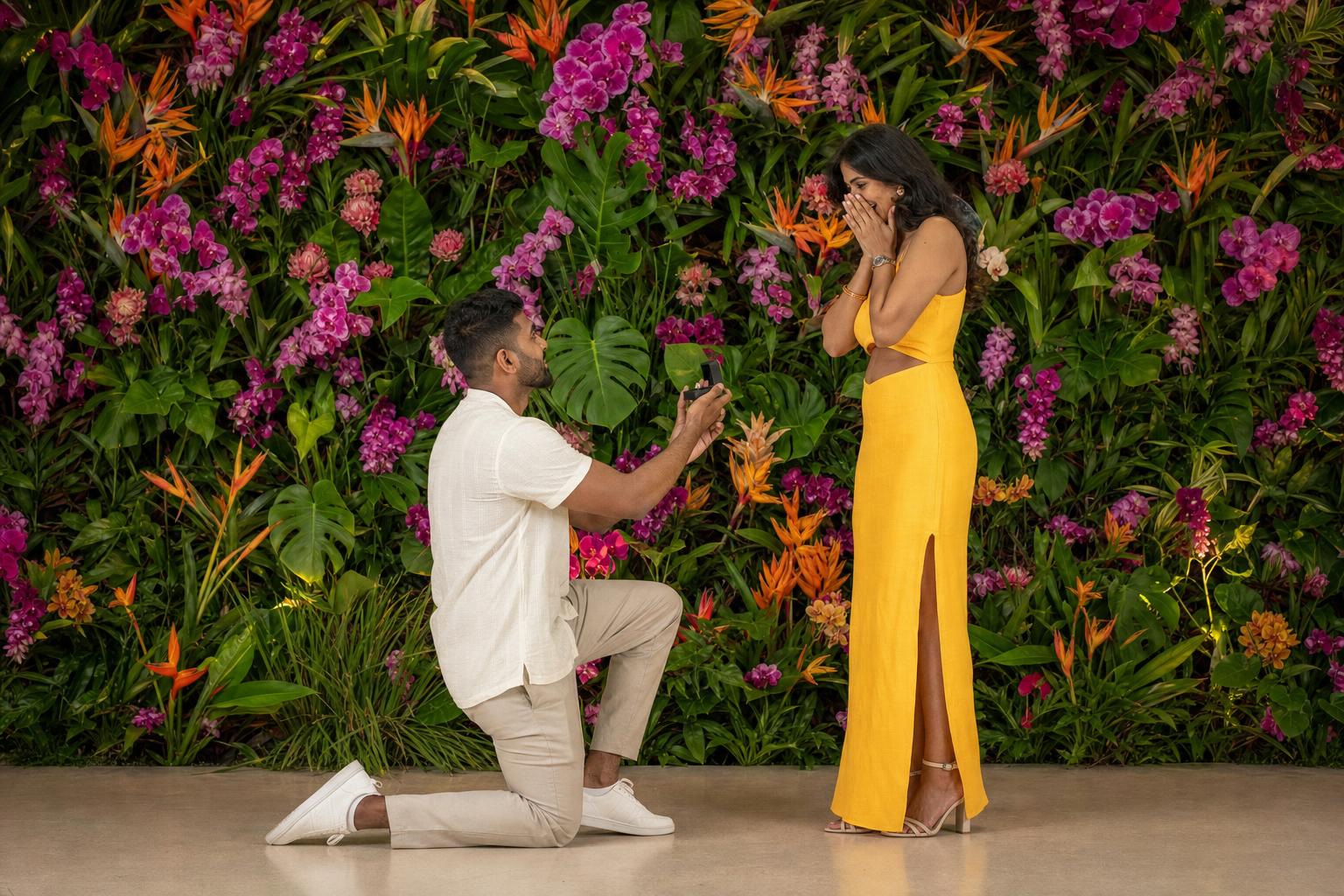 Tropical Statement - Flower wall proposals package in Dubai